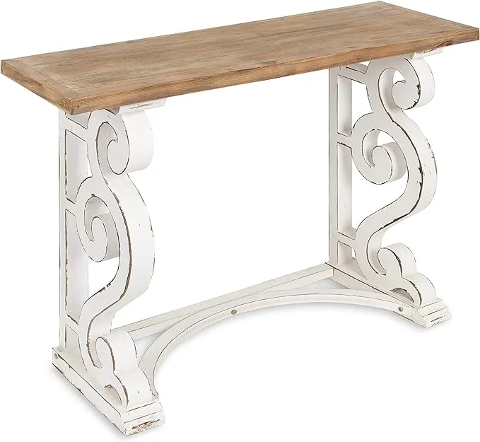 Kate and Laurel Wyldwood Country French Solid Wood Console Table - French Country - Console Tables - by Uniek Inc. | Houzz