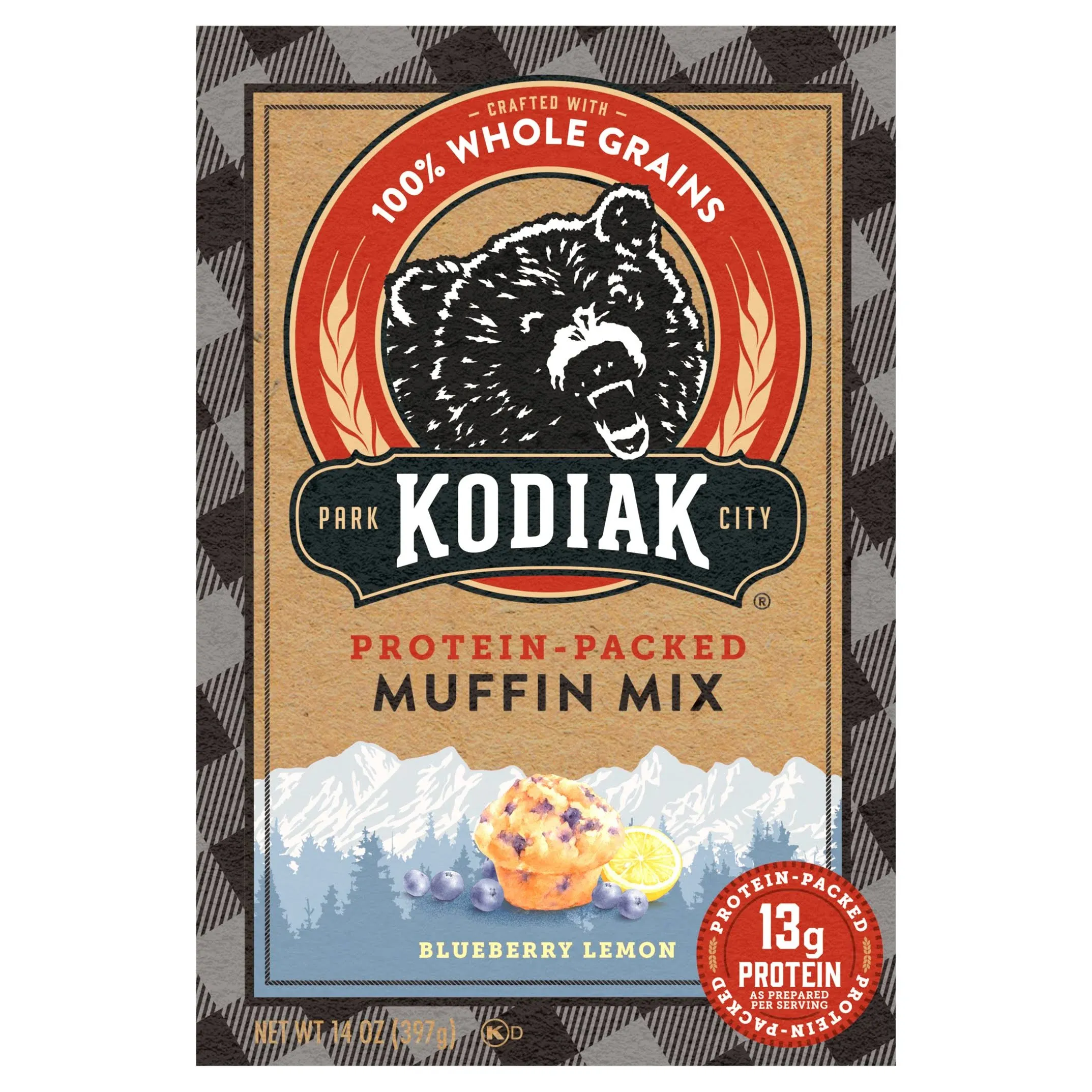 Kodiak Cakes Muffin Mix, Blueberry Lemon - 14 oz