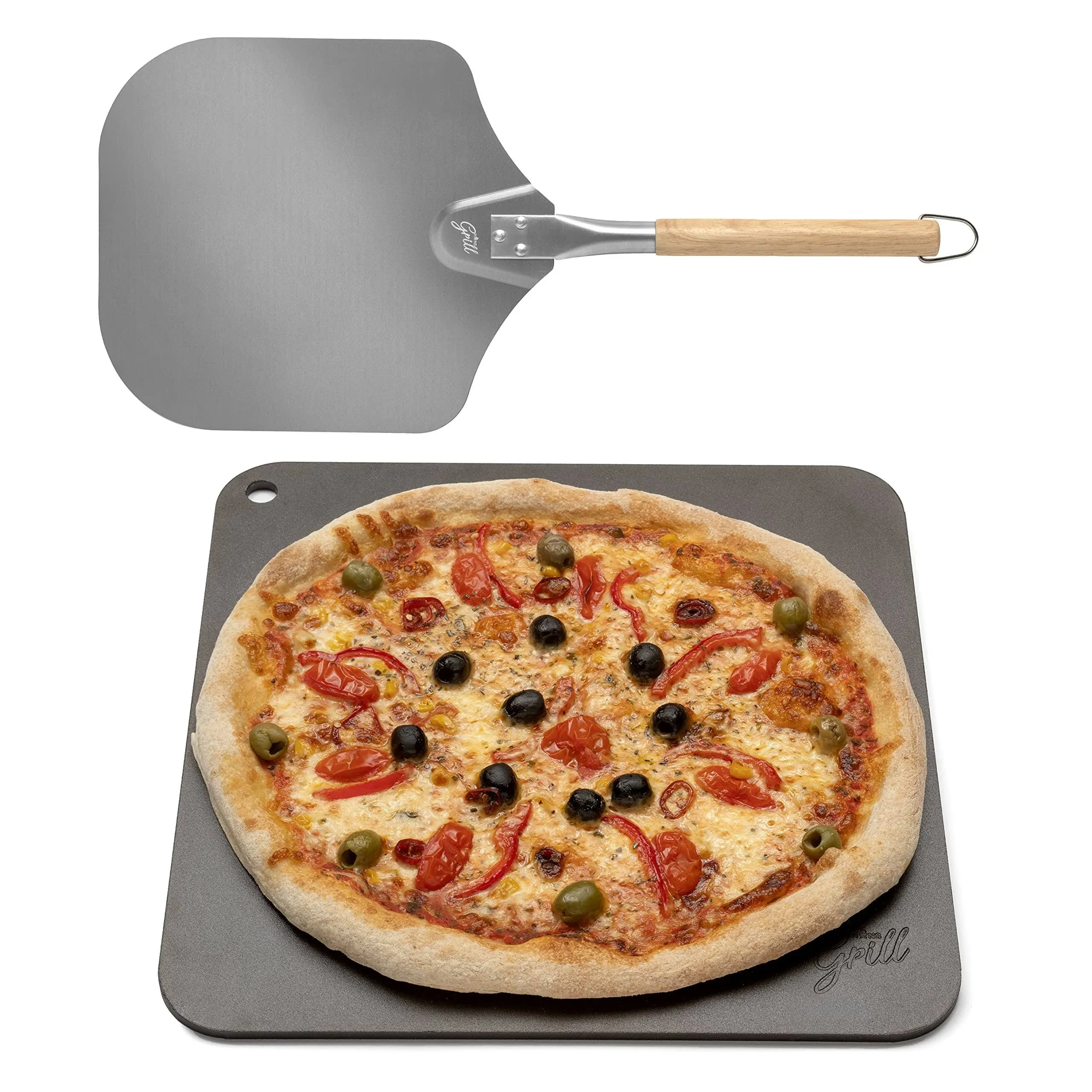 Pizza Steel Pro by Hans Grill | XL (1/4" Thick) Square Conductive Metal Baking Sheet for Cooking Pizzas in Oven and BBQ | Bake and Grill Bread and