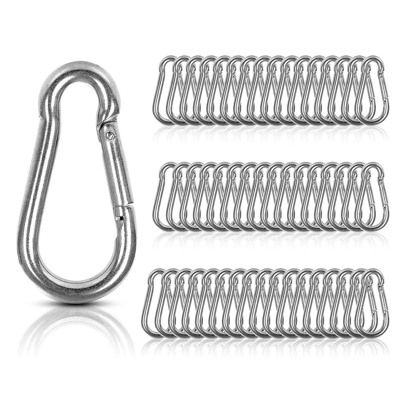 MIVIDE 50 Pcs Spring Snap Carabiner