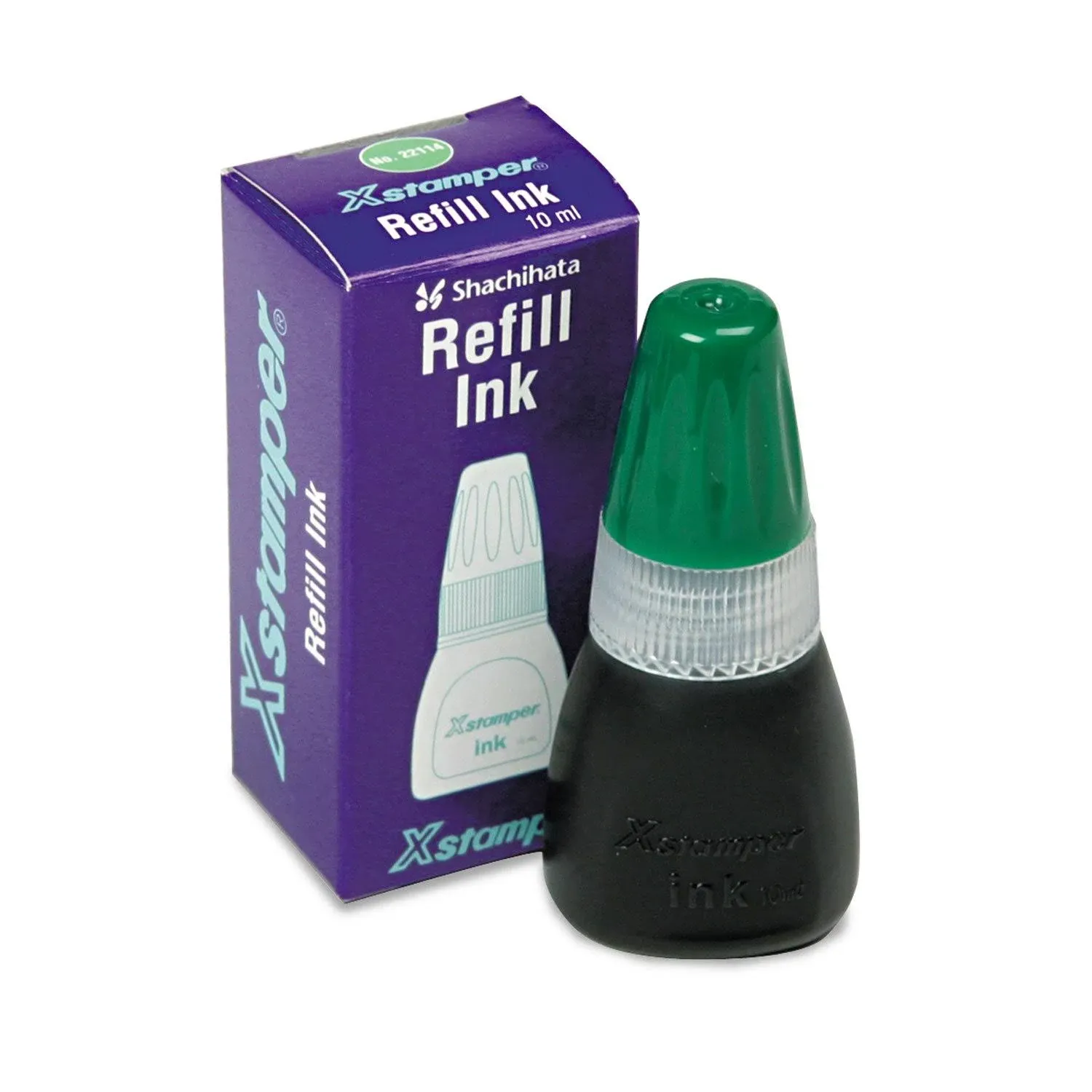 Xstamper Refill Ink for Xstamper Stamps, Green, 10ml-Bottle