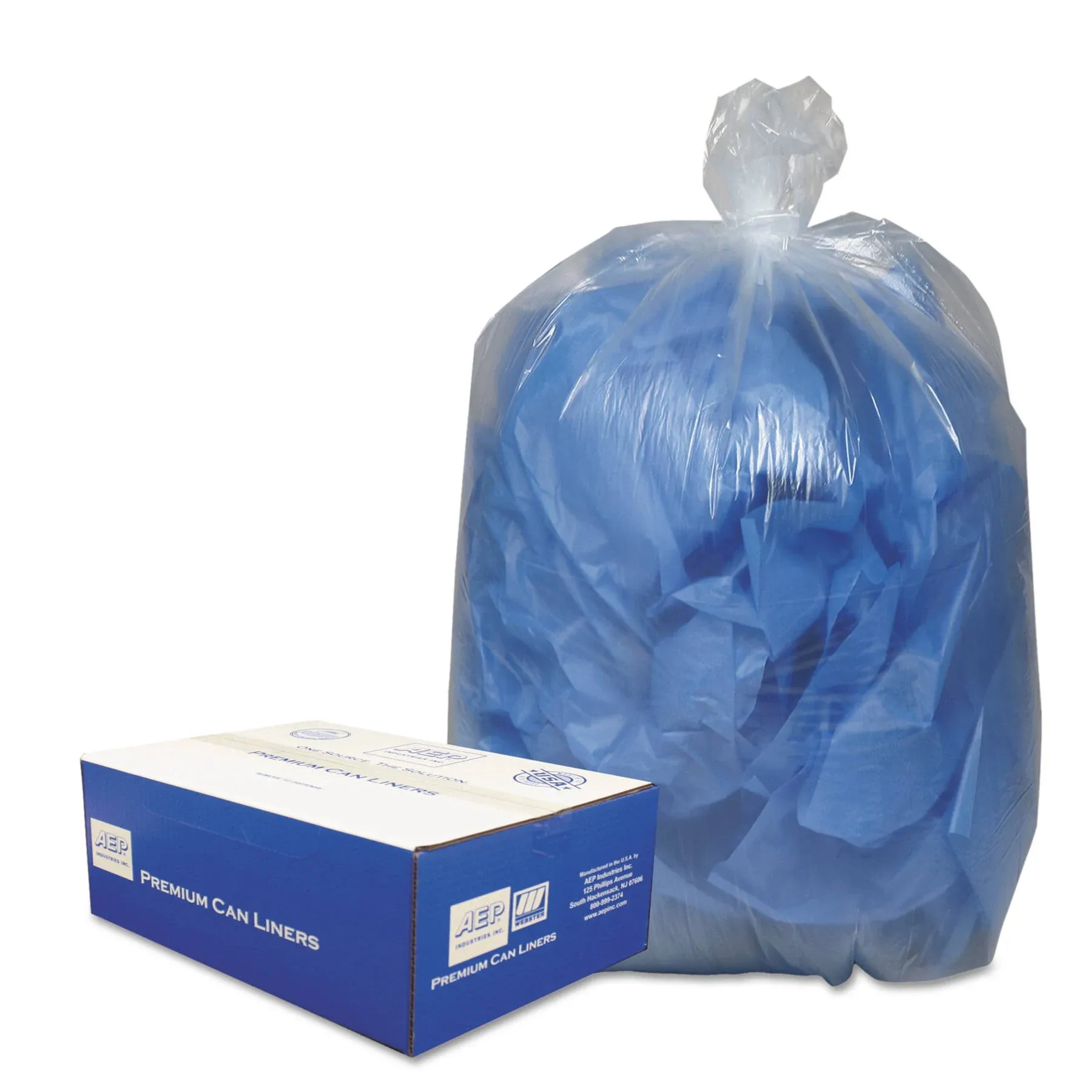 Classic Clear 242315C Clear Low-Density Can Liners, 7-10gal, .6mil, 24 x 23, Clear, 500/Carton (WBI242315C)