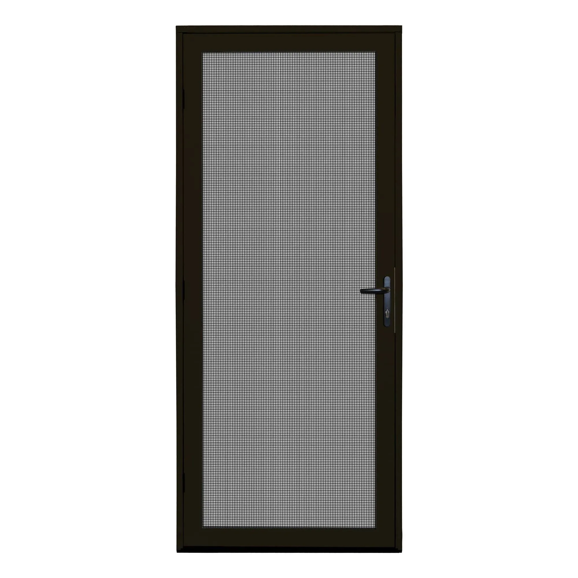 32 in. x 80 in. Bronze Surface Mount Ultimate Security Screen Door with Meshtec Screen