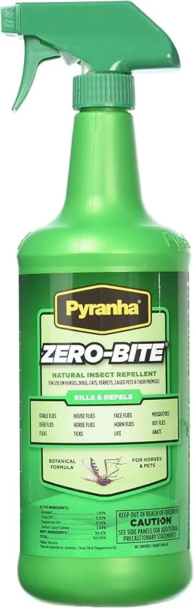 Pyranha Zero-Bite All Natural Fly Spray, 32 Ounce