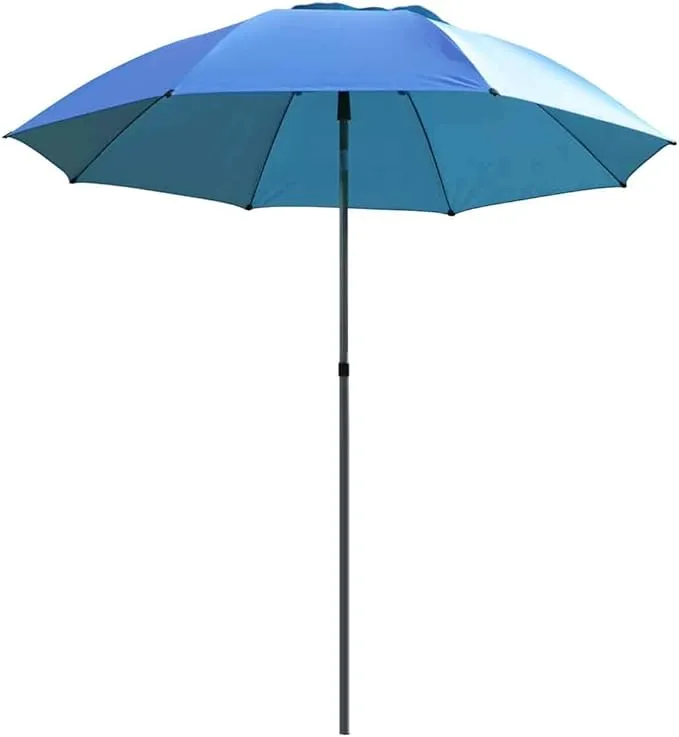 Black Stallion UB250 Core Flame-Resistant Industrial Umbrella, Blue & Tripod Stand Set