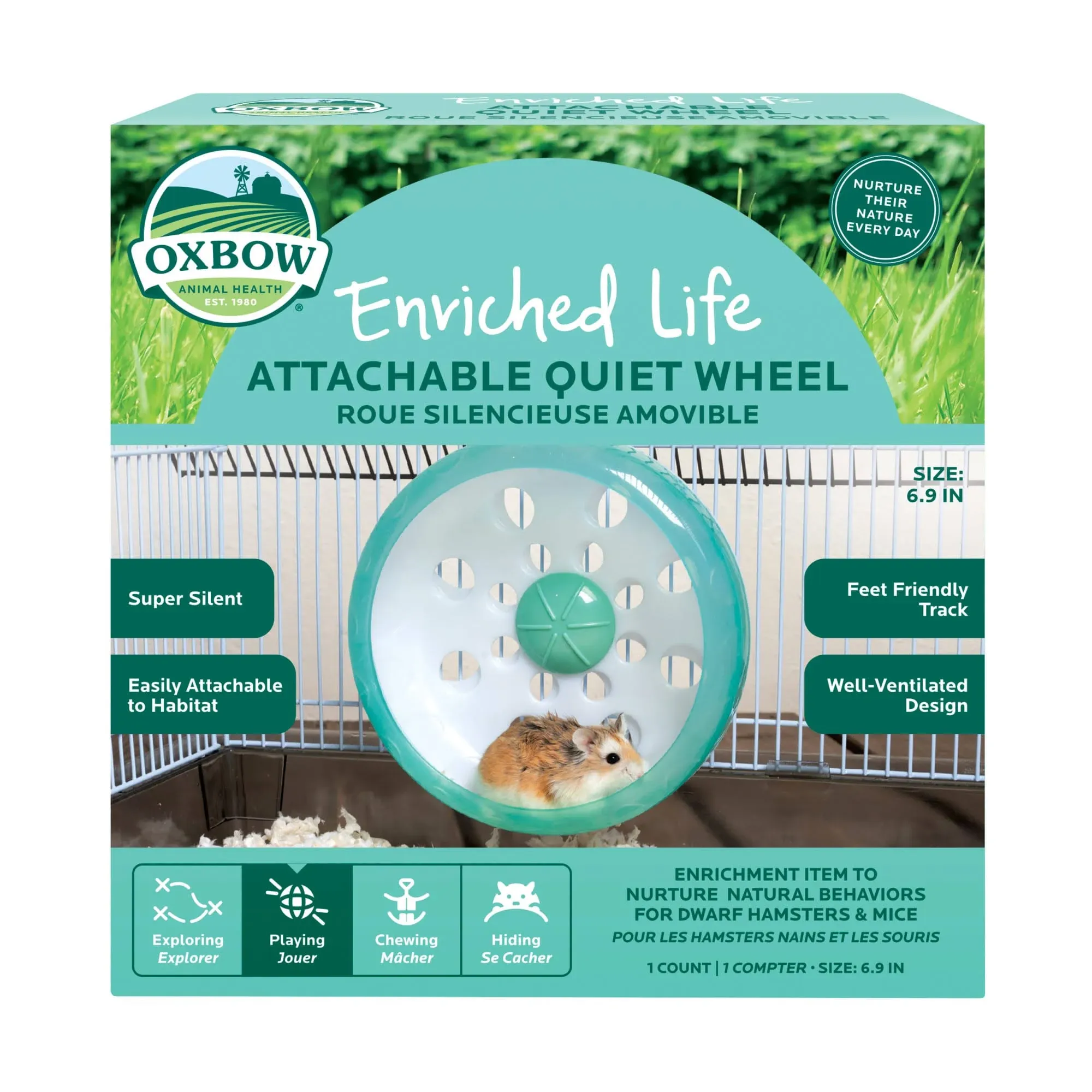 Oxbow Animal Health™ Enriched Life Attachable Quiet Wheel