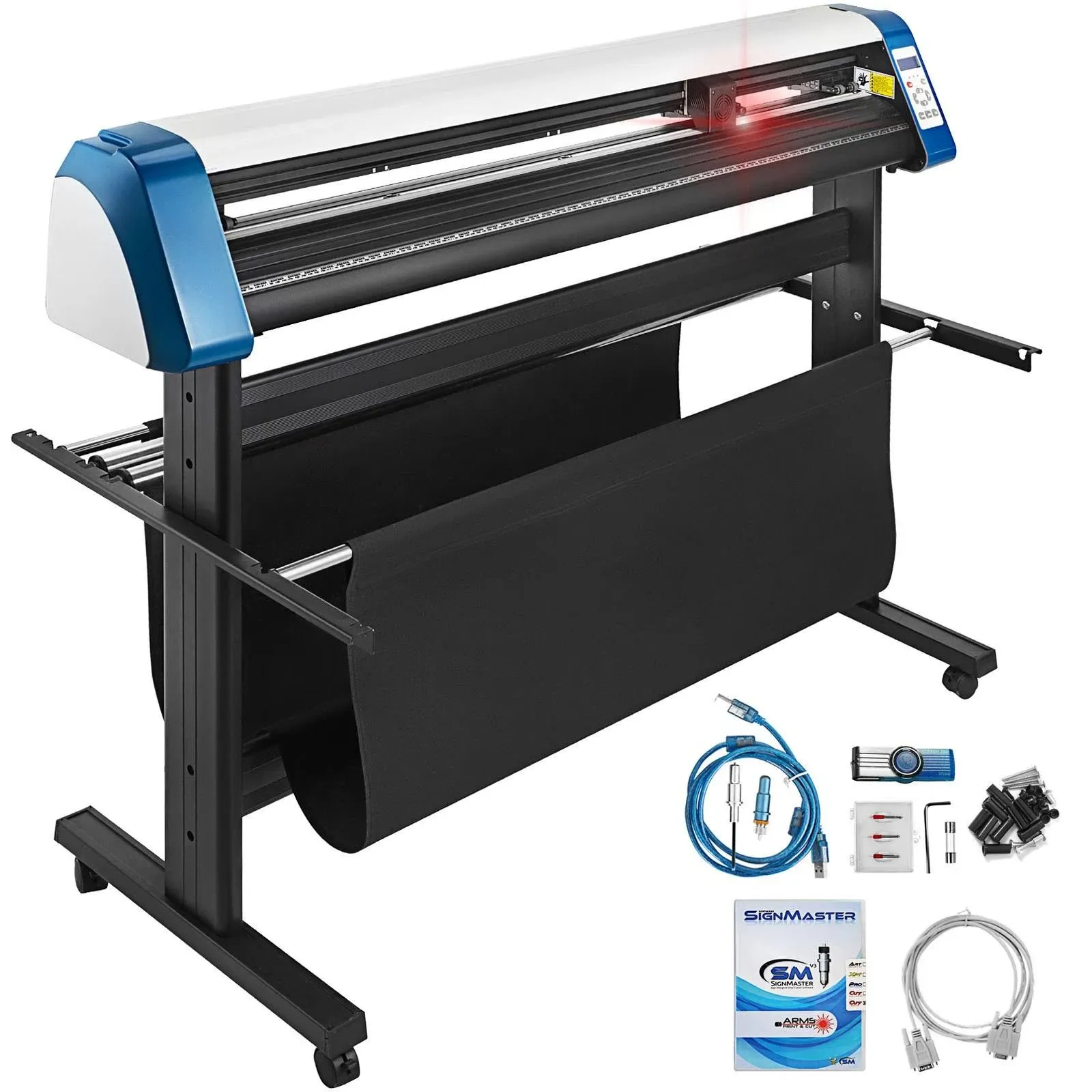 VEVOR 53 in. Vinyl Cutter Machine with Semi-Automatic Manual Positioning Sign Cutting with Floor Stand Signmaster Software