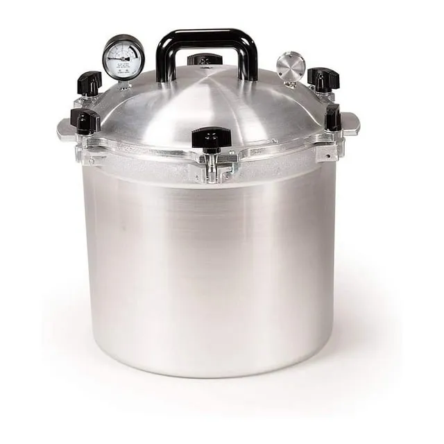 All American 1930: 21.5qt Pressure Cooker/Canner (The 921) - Exclusive Metal-to-Metal Sealing System - Easy to Open & Close - Suitable for Gas, Electric, or Flat Top Stoves - Made in the USA