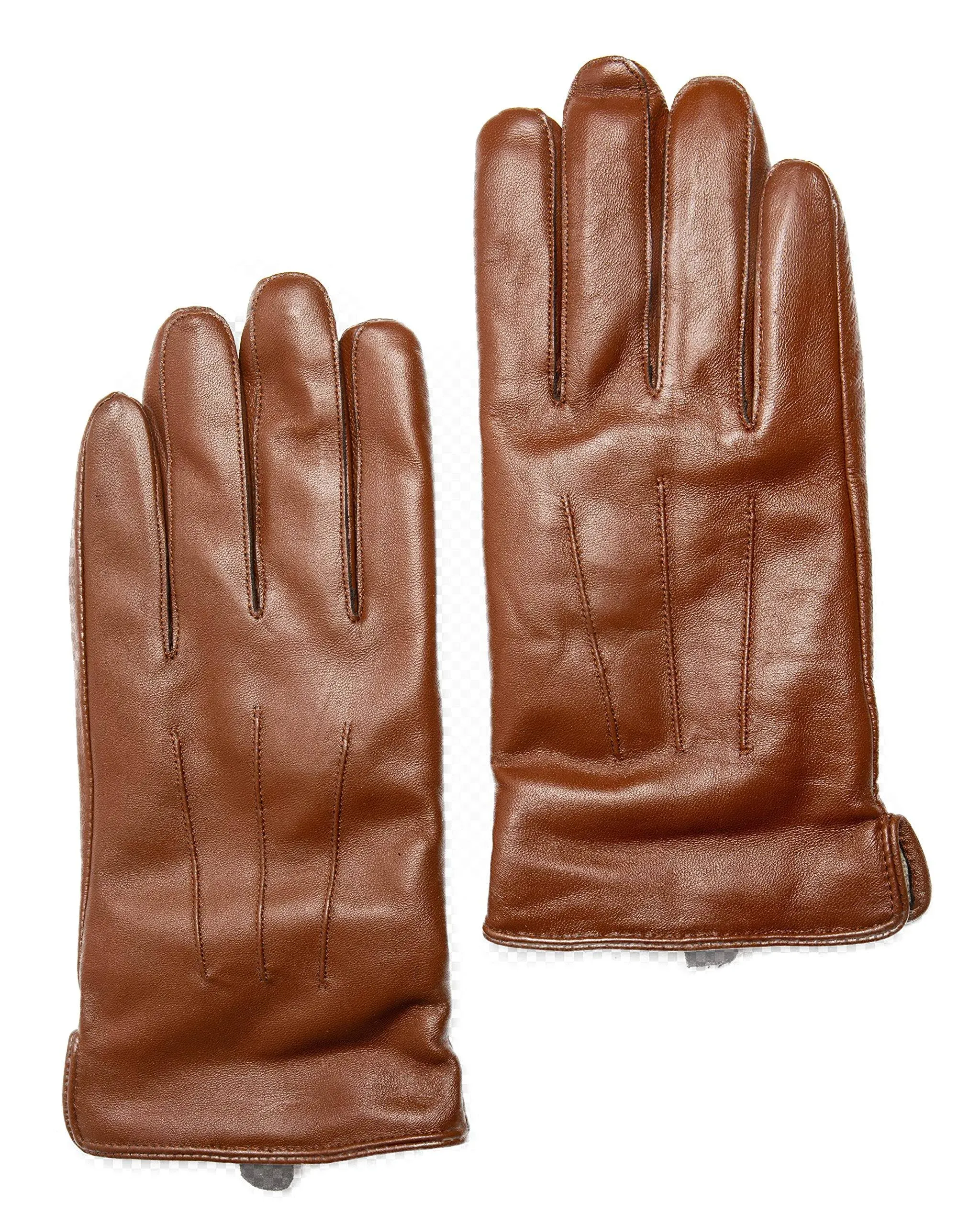 Candor and Class Men's Cashmere Lined Sheepskin Leather Gloves, Touchscreen ...