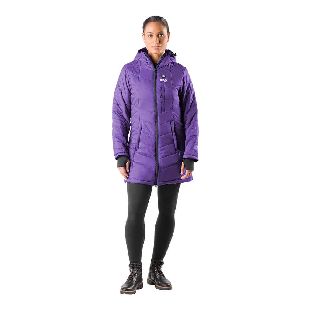 Gobi Heat Women's Victoria Heated Coat, Plum