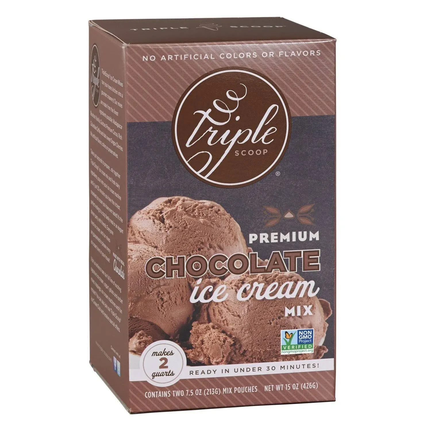 Triple Scoop Ice Cream Mix, Chocolate, 15 Ounce