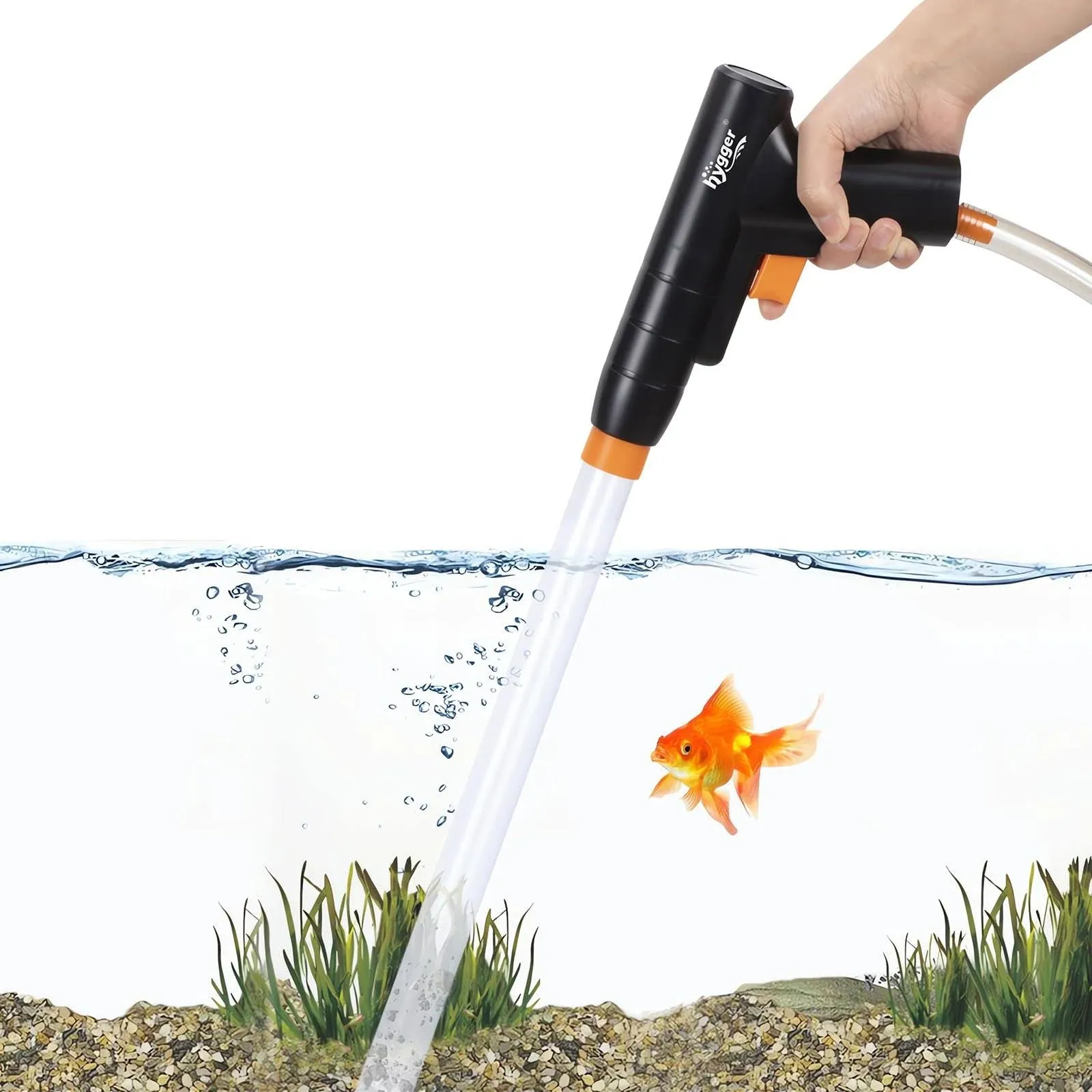 hygger Aquarium Gravel Cleaner New Quick Water Changer with Air-Pressing Button ...