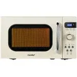 COMFEE&#039; Retro Small Microwave Oven With Compact Size, 9 Preset Menus, Apricot 