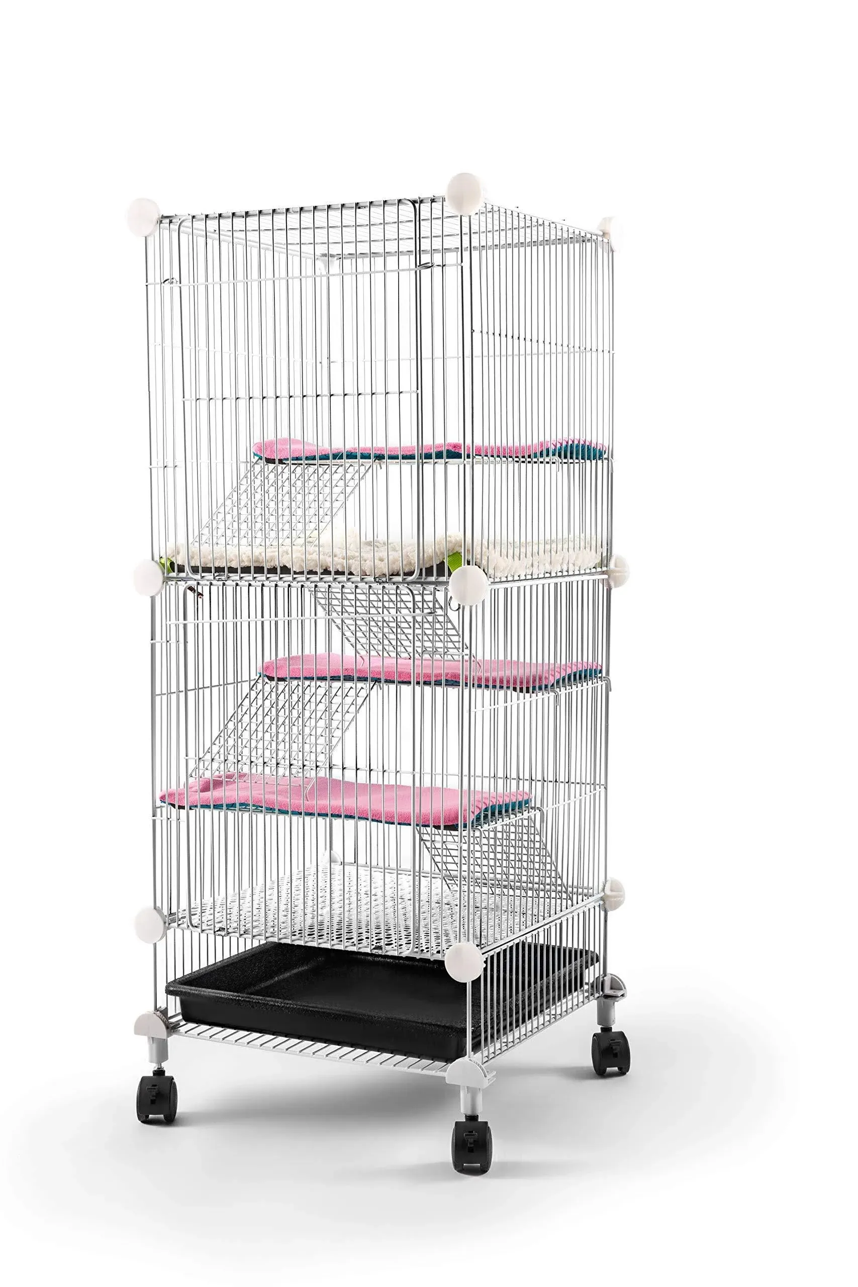 Pet Hutch Cages for Hamster, Rat or Other Small Animals Indoor, Expandable an...