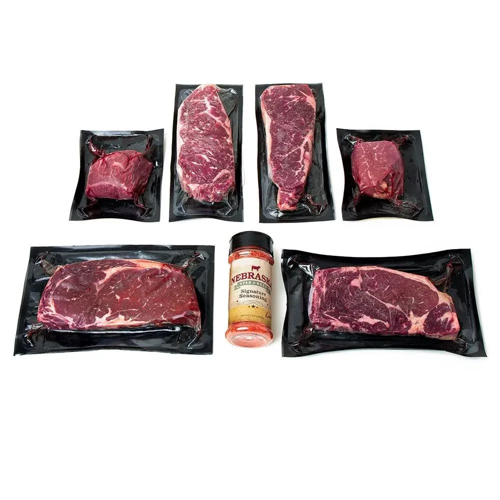 Aged Premium Angus Ribeye and NY Strip and Filet Mignon by Nebraska Star Beef ...