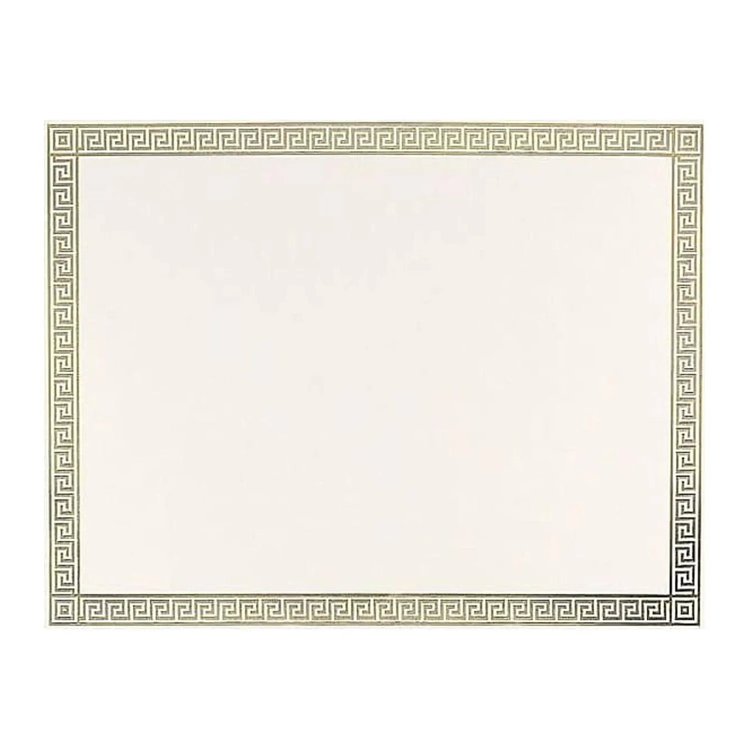 Cosco Foil Border Certificates 8.5 x 11 Ivory/Gold Channel 15/Pack