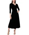 Msk Womens Knit Beaded Midi Dress Navy XL