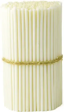 BlueBee Pure Beeswax Candles Bulk for Home - 40pcs Tall Thin Taper Candles + 2 H