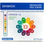 Urinox-10 Urine Test Strips - 60 tests/bx 10