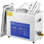 VEVOR Ultrasonic Cleaner with Digital Timer & Heater, Professional Ultra Sonic Jewelry Cleaner, Stainless Steel Heated Cleaning Machine for Glasses