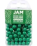 Colorful Push Pins - Round Head Map Thumb Tacks - Clear Pushpins - 100/Pack