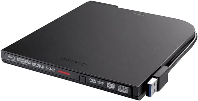 Buffalo UHD BD Portable Blu-ray Drive Black BRUHD-PU3-BK