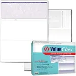 VersaCheck ValueChex - 500 Blank Business Voucher Checks - Blue Classic - 500 Sheets Form #1000 - Check on Top