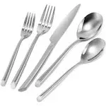 DEACORY Silverware Set Flatware Set Stainless Steel Cutlery Set with Streamlied Handle Mirror Finished 20 Pieces Home Kitchen