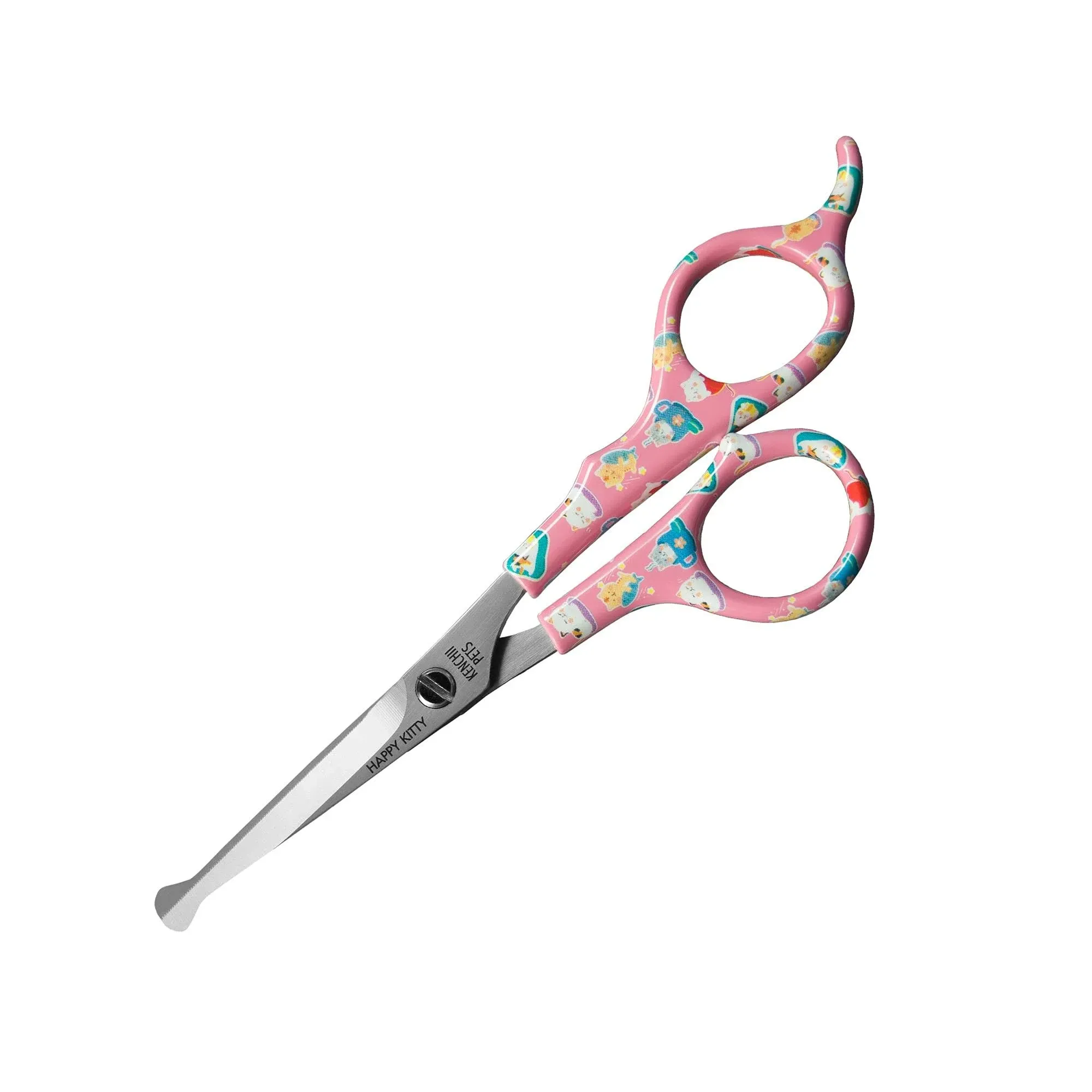 Kenchii Happy Kitty Ball Tip Dog & Cat Shears, 5.5-in