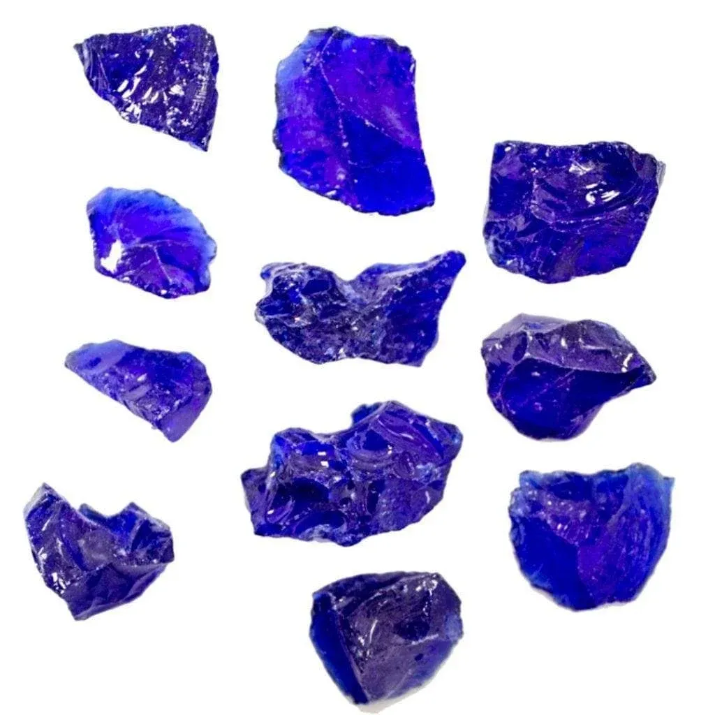 Hiland Cobalt Blue Recycled Fire Glass, 10 lbs