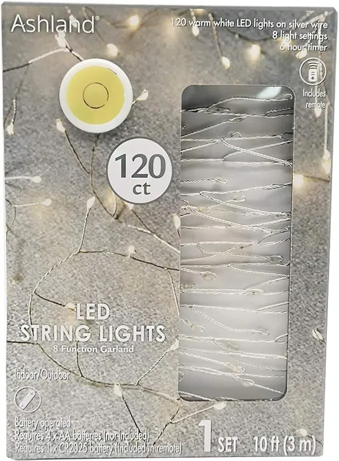 Ashland 120ct. Warm White LED String Lights Garland