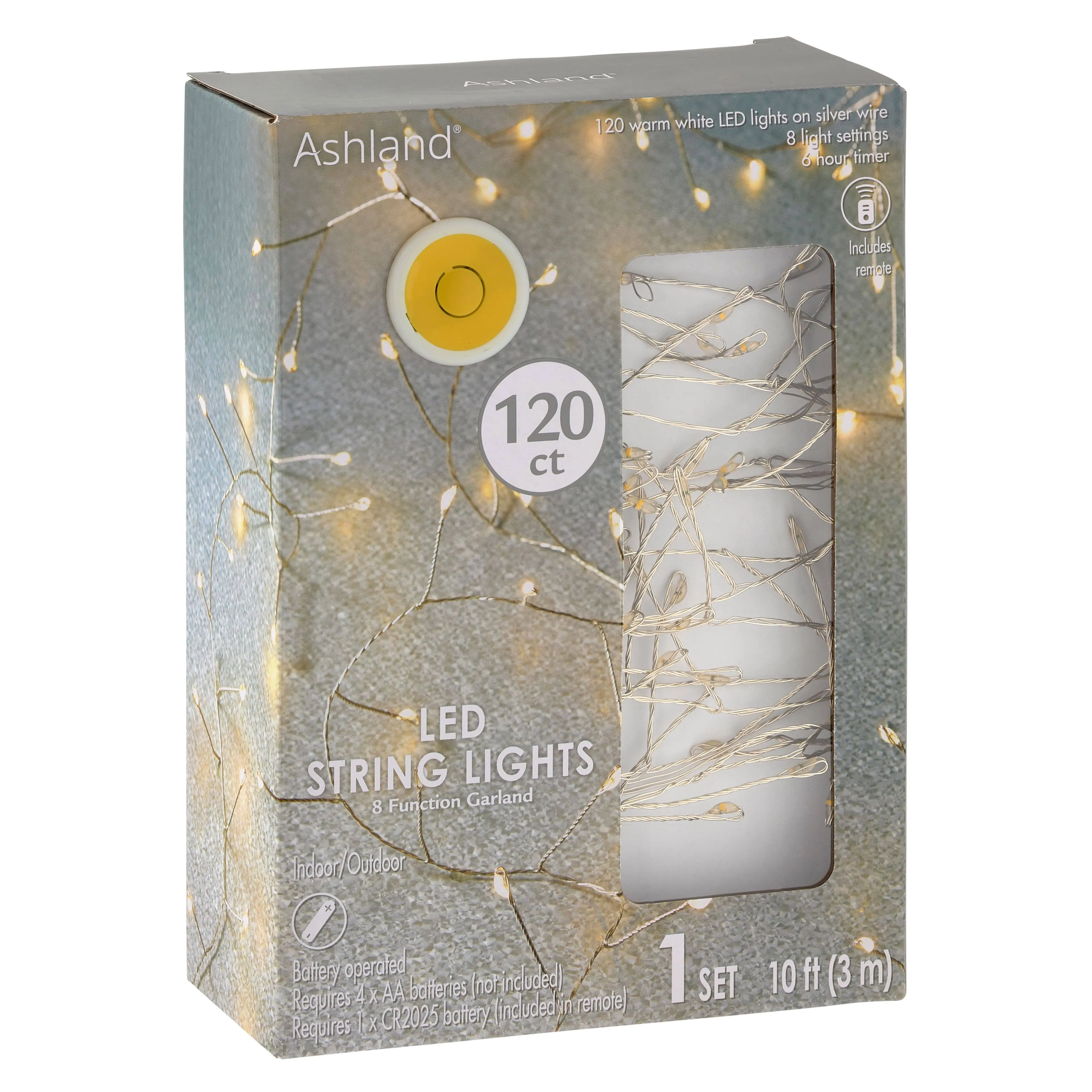 Ashland 120ct. Warm White LED String Lights Garland