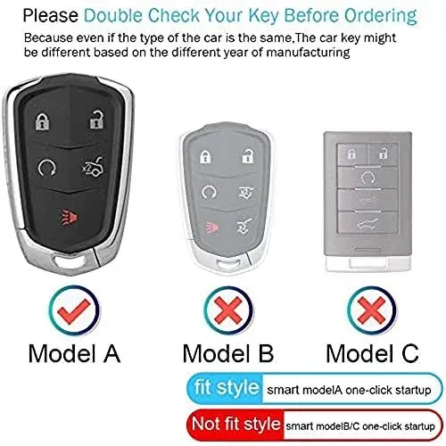 Key Fob Cover for Cadillac Key Fob Case for 2015-2019 Cadillac Escalade CTS S...