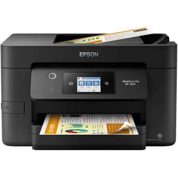 Epson WorkForce PRO Wf-3820 All-in-one Wireless Copier Scan Inkjet Printer | New