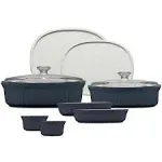 Corningware 10-Piece Bakeware Set French Colors | Navy