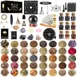 SHYSHINY Wiccan Supplies and Tools for Protection, 127Pack Witchcraft Supplie...