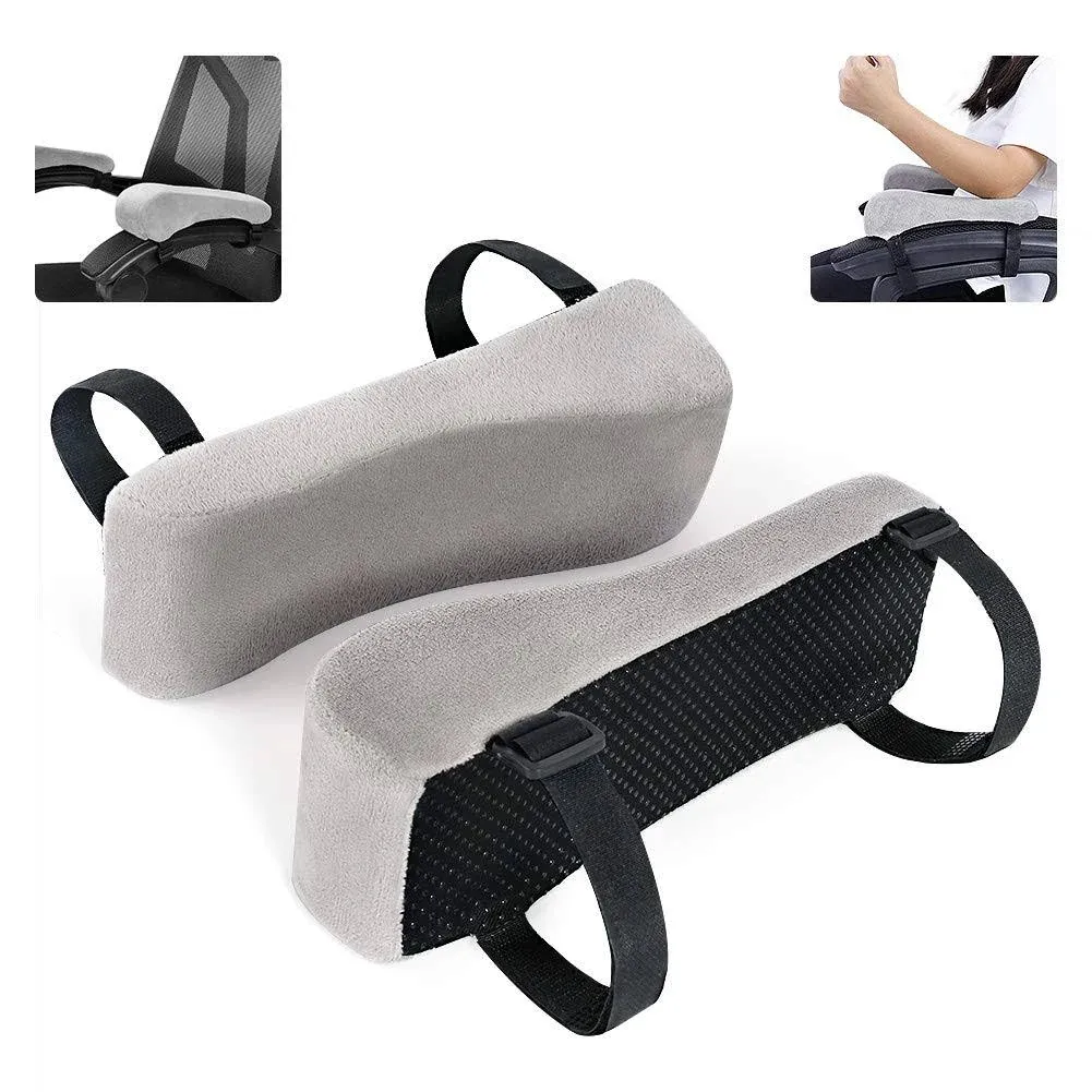 bokemar Memory Foam Arm Rest Office Chair Armrest Pads and Elevated Sloped ...