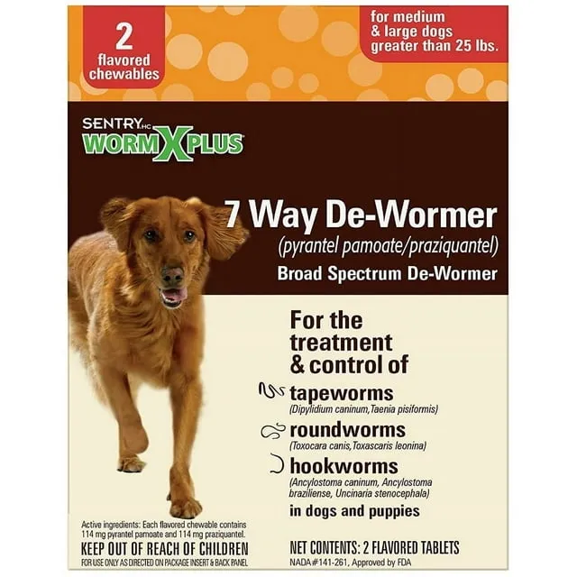 Sentry Worm X Plus for Large Dogs (2 Count)