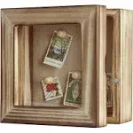 Freezing point Shadow Box Frame 5x5 Shadow Box Display Case Cabinet Picture Frame with Linen Back Memorabilia Awards Bouquet Photos Baby Memory Box for Keepsakes Small Mini Paw Print Box Pin