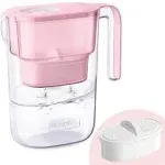 Waterdrop 200-Gallon Long-Life Elfin 5-Cup Water Filter Pitcher with 1 Filter, NSF Certified, 5X Times Lifetime, Reduces PFAS, PFOA/PFOS, Chlorine, BPA Free, Pink