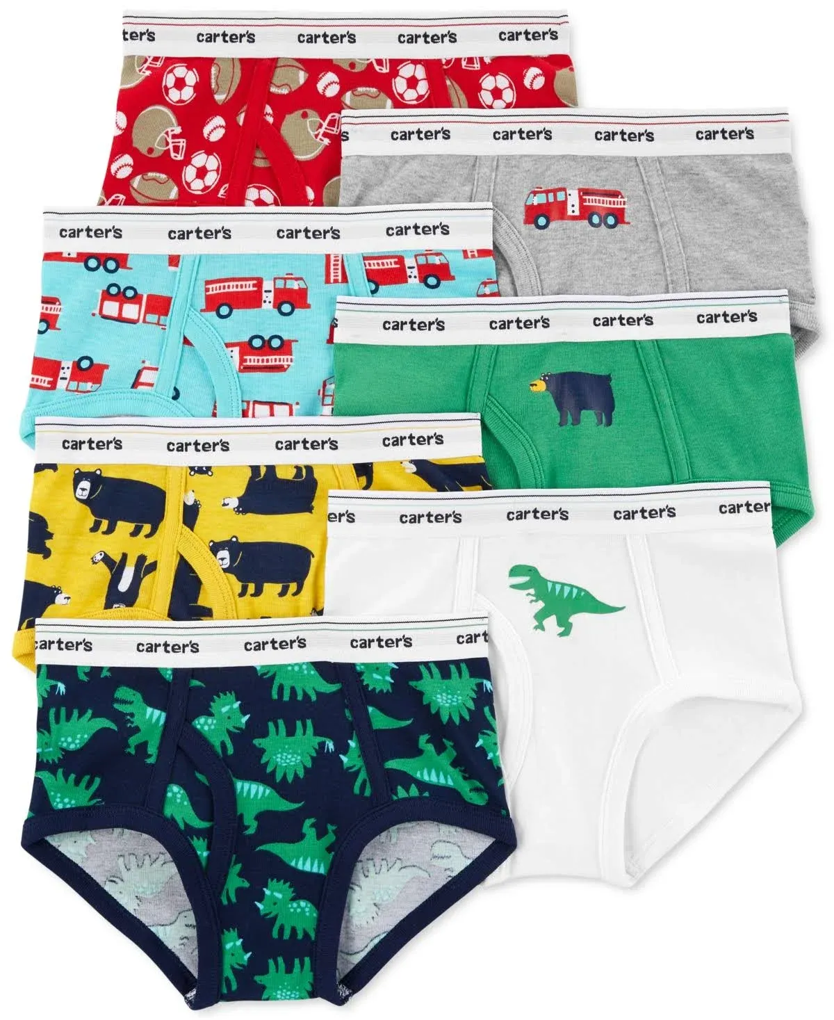 Carter's 7-Pack Cotton Briefs Underwear 8 Multi