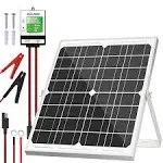 SOLPERK Solar Panel Kit 20W 12V, Solar Battery Trickle Charger Maintainer RV