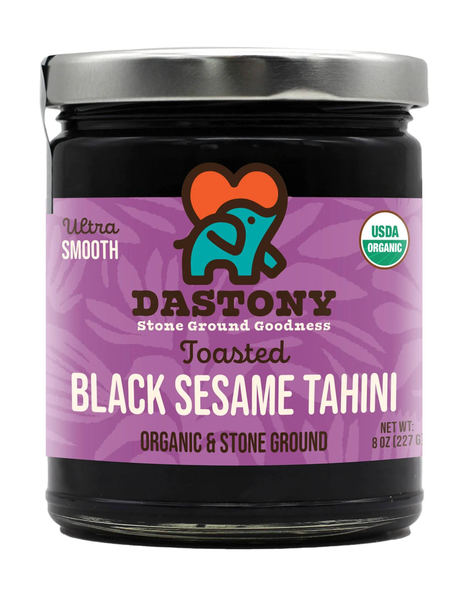 Organic Toasted Black Sesame Tahini, Ultra Smooth, 8 oz (227 g)