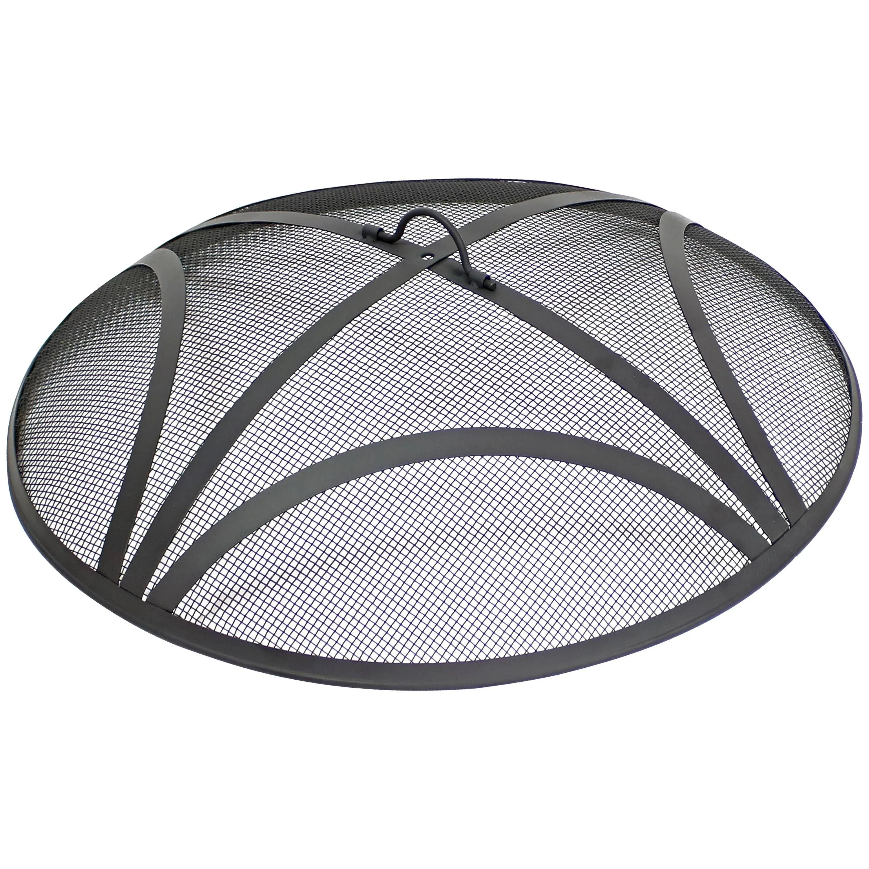 Sunnydaze Reinforced Steel Mesh Outdoor Fire Pit Spark Screen - 24"