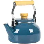 Mr. Coffee Quentin 1.5 Quart Tea Kettle with Fold Down Handle in Blue