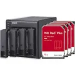 QNAP 4 Bay NAS Tr-004-44w-us with WD40EFPX Western Digital Hard Drives ...