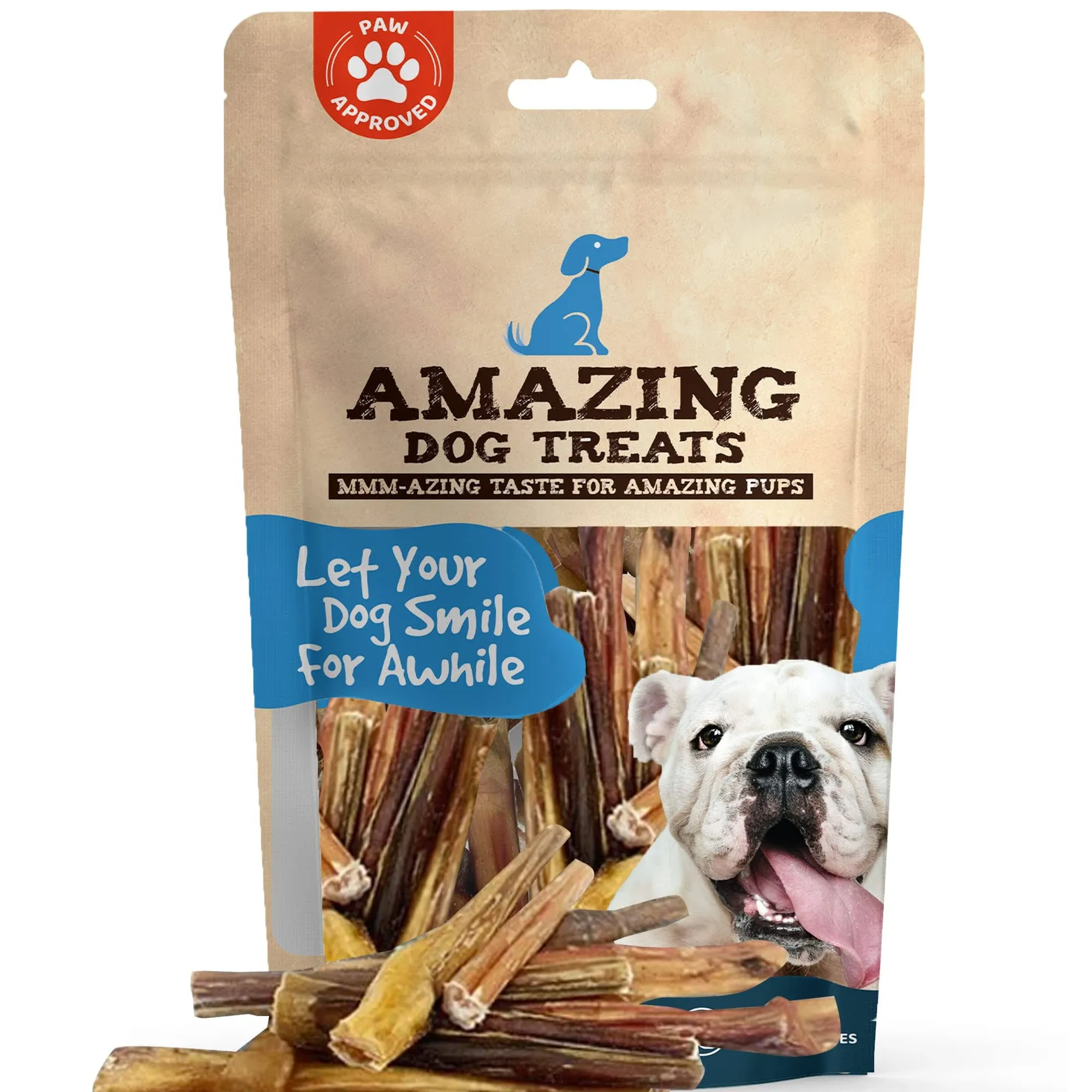 Amazing Dog Treats - 4-6" Variety Size Bully Sticks 10 oz