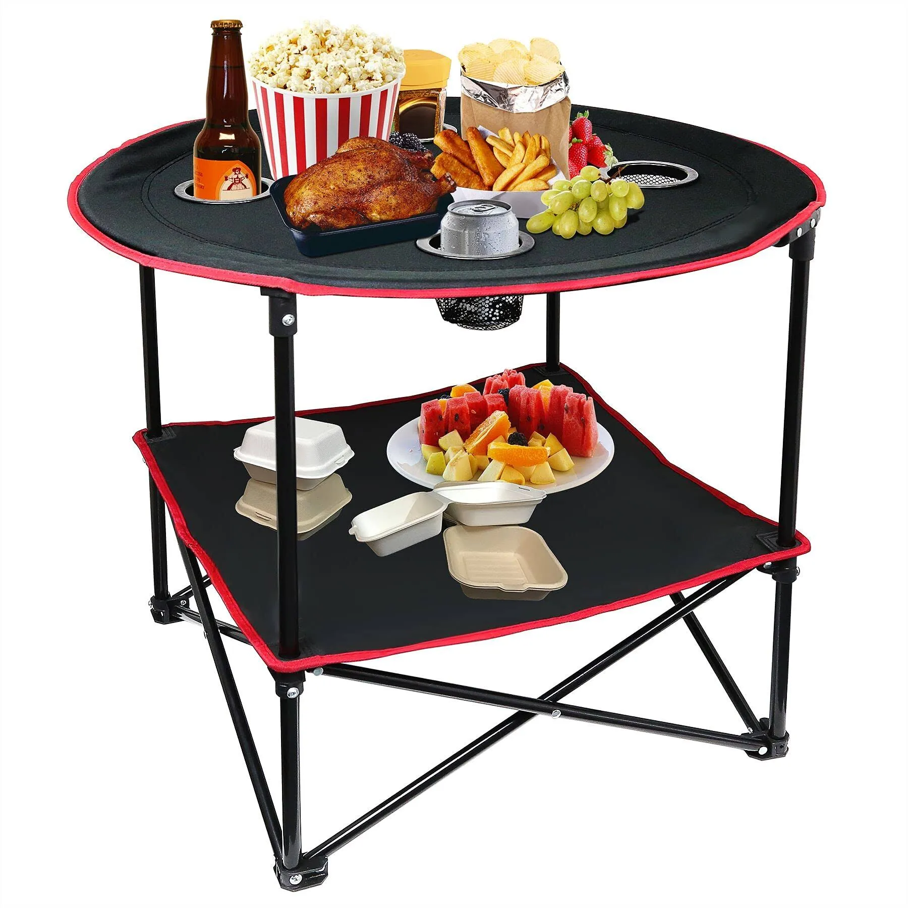 Portable Folding Picnic Table Outdoor Camping Table with Storage Bag