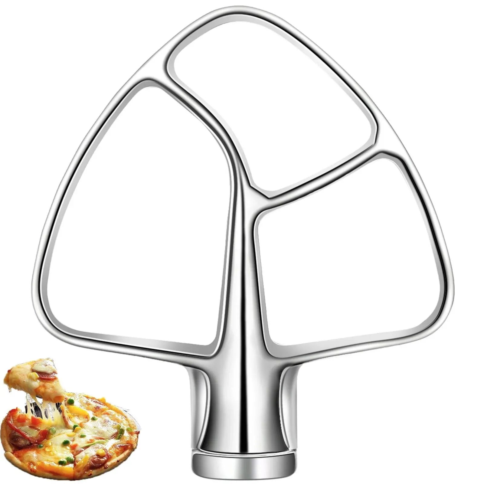 Stainless Steel Flex Edge Beater for KitchenAid Mixer, Fits Tilt-Head Stand Mixer Bowls For 4.5-5 Quart Bowls, Kitchenaid Paddle Attachment by ABTER