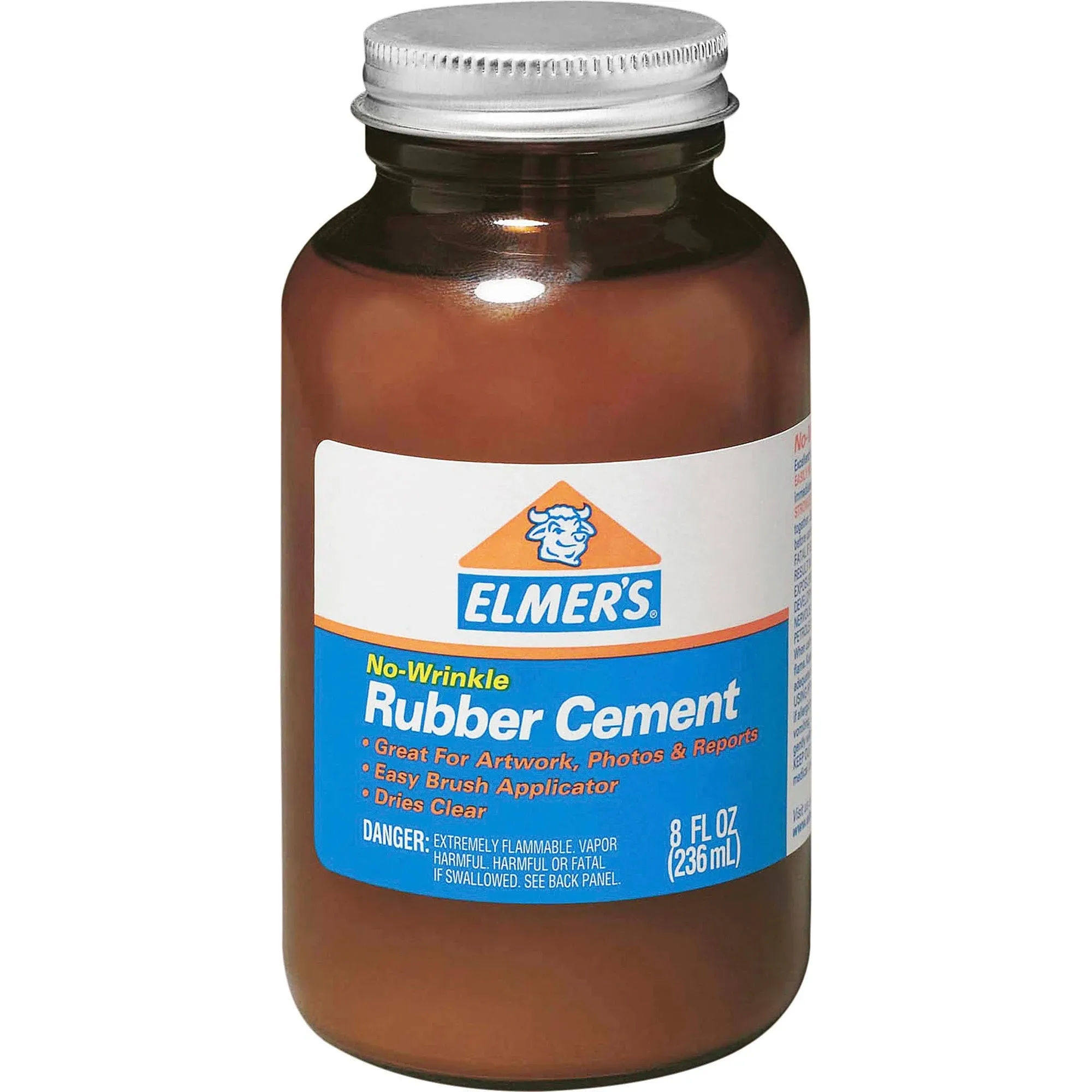 Elmer's 231 Rubber Cement, Repositionable, 8 oz